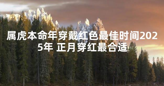 属虎本命年穿戴红色最佳时间2025年 正月穿红最合适